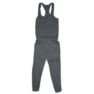Thread 4 Thought Heather Grey Jumpsuit Racerback Sleeveless with Zipper Detail